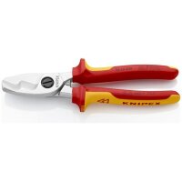 Knipex Kabelschere chrom isol. 200mm VDE 1000V