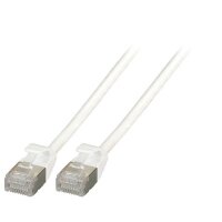 DNTE Flachpatchkabel RJ45 U/FTP Cat.6A 2m weiß