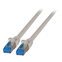 DNTE Patchkabel RJ45 S/FTP Cat.6A Cat.7 0,5m grau