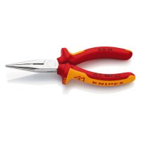 Knipex Flachrundzange mit Schneide chrom isol. 160mm VDE...