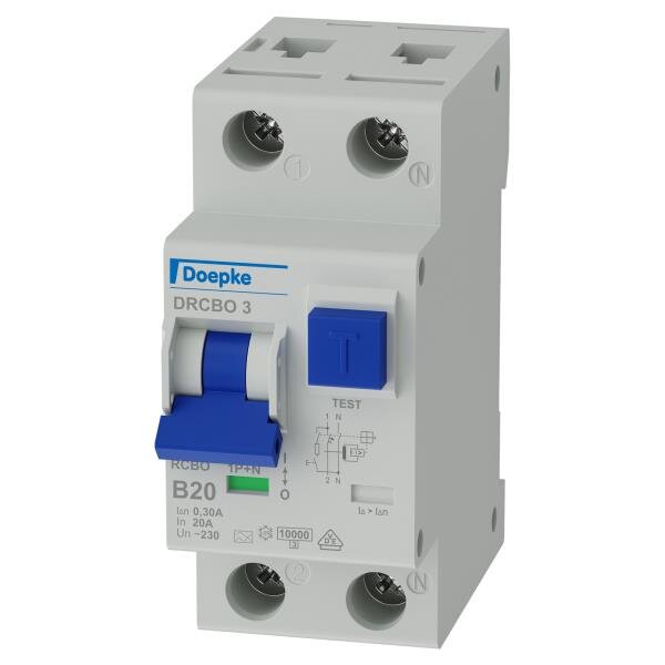 Doepke FI/LS-Schalter DRCBO 3 B20/0,3/1N-A /RCBO