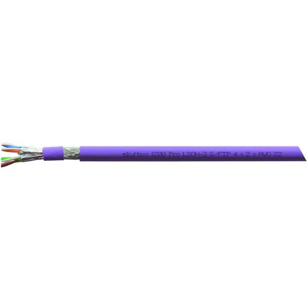 EKU Datenkabel Cat7A LS0H-3 violett ekuMaxx1200Pro S/FTP 4x2xAWG22 TR1000m