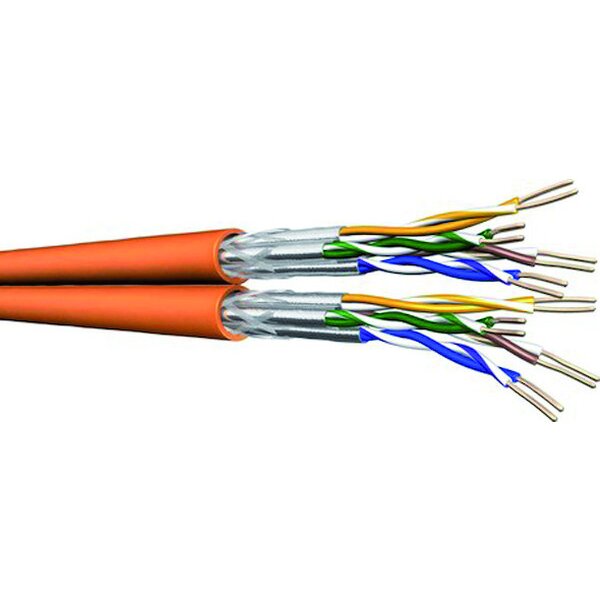 Elmat Datenkabel Cat7 1000MHz S/FTP 2x(4x2xAWG23) FRNC orange