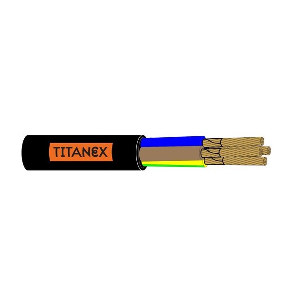 Elmat Gummischlauchleitung TITANEX H07RN-F 5G2,5 RG100m schwarz