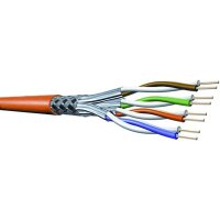 Elmat Datenkabel Cat7 1000MHz S/FTP 4x2xAWG23 FRNC orange...