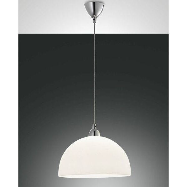 Fabas Luce Pendelleuchte LB22 Glas weiß H:einstellbar E27 1x60W