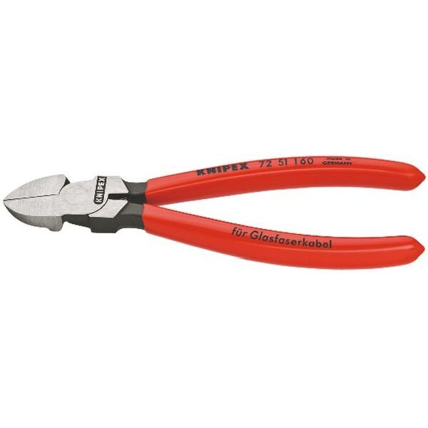 Knipex Seitenschneider pol. plast. 160mm für LWL-Kabel