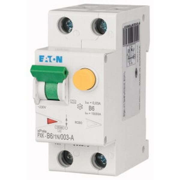 Eaton FI/LS-Schalter PXK-B6/1N/003-A B6A 1polig+N 0,03A