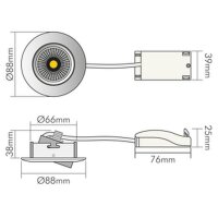 nobile LED-Deckeneinbaustrahler LB22 5068 ECO DOB...