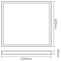 nobile LED-Deckenleuchte LB22 Panel Aufbau 624x624 UGR<19 weiß 35-830