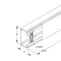 Niedax GFK-Leitungsführungskanal LFG50.150 50x150 grau
