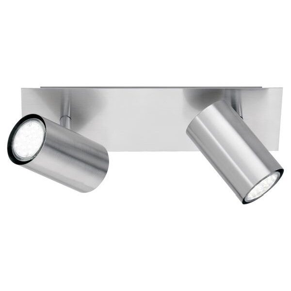 Trio Leuchten Deckenleuchte LB22 2er Nickel-matt excl.2xGU10 max.35W