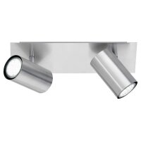 Trio Leuchten Deckenleuchte LB22 2er Nickel-matt...