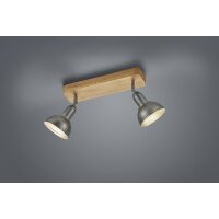 Trio Leuchten LED-Deckenleuchte LB22 Holz/metall...