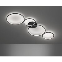 Trio Leuchten LED-Deckenleuchte LB22 schwarz-matt dim...