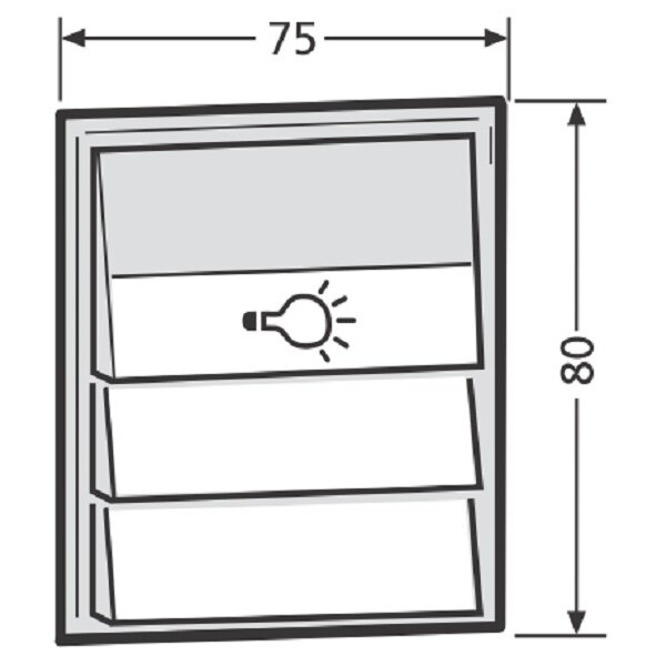 RENZ Tastenmodul (alt: 97-9-85106) mit 1 Licht-/2 Klingeltaster grau