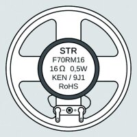 STR Einbau-Türlautsprecher L 1 für TT/TS 70 mm