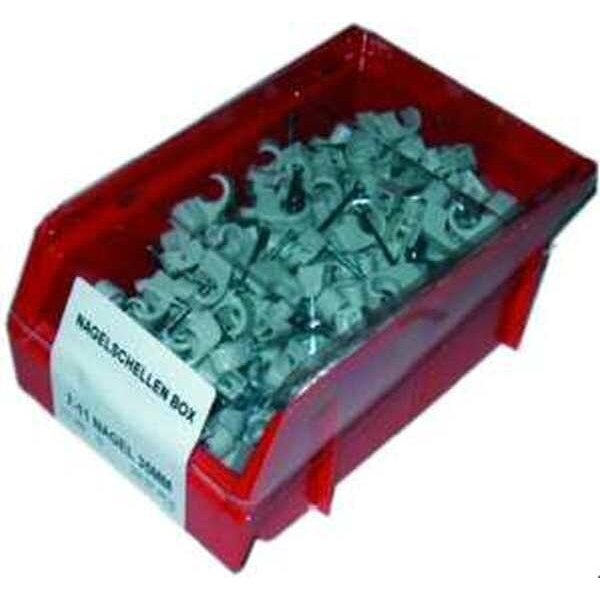 SWG Nagelschellenbox 250Stck 7-11mm Grau Nagel 35mm
