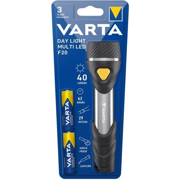 Varta Taschenleuchte Multi LED F20 2AA mit Batterie (MHD)