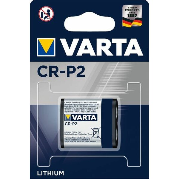 Varta Photo Batterie CR P2 06204 Lithium 1600mAh 1Blister (MHD)