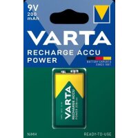 Varta Rechargeable Accu R2U 200mAh 9V 1Blister E Block