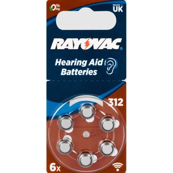 Varta Knopfzelle ACOUSTIC 04607 RAYOVAC 6Blister 312 (MHD)