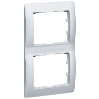 Legrand Rahmen Galea 771306 2fach senkrecht soft alu