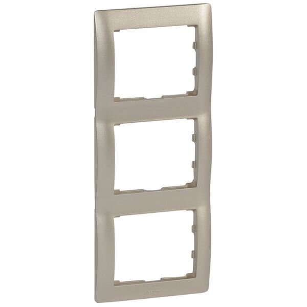 Legrand Rahmen Galea 771407 3fach senkrecht titanium