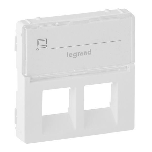 Legrand Abdeckung VLIFE RJ11/RJ45 BF 2fach ultraweiss