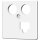 HomeWay Zentralplatte TV + LAN (rechts) 50x50mm rw