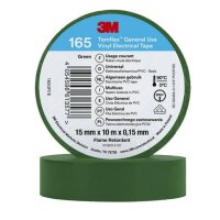 3M Temflex Isolierband 165 Grün 15mmx10m