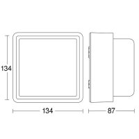 Steinel LED-Wandleuchte LB22 9W 655lm 3000K anthrazit Aluminium dim