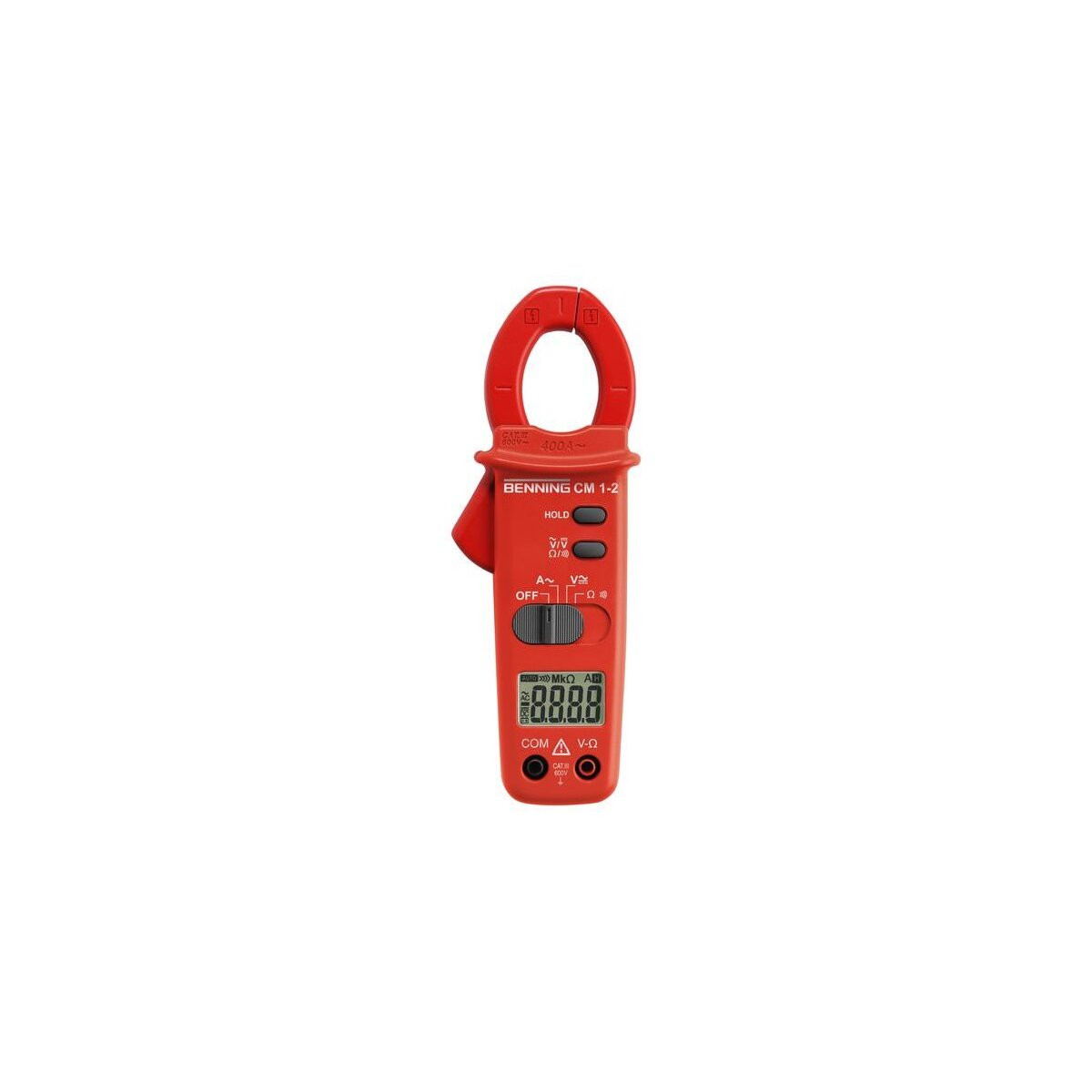 Benning CM 1-2 Digital Stromzangen-Multimeter – Messbereich Bis 400 A AC, Mit Durchgangsprüfung, Cat III 600 V
