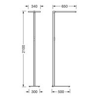 Siteco LED-Stehleuchte Apol21Fl 10000lm 840 DA2 PIR-Sens ws