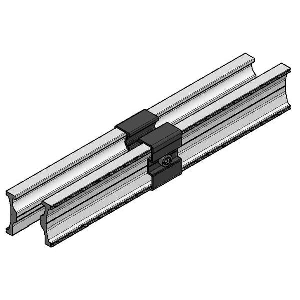 SL Rack Modultragprofil-Verbinder Innenverbinder m. Träger RAIL 40 schw.