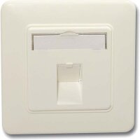 LEON Wanddose Keystone 1Port 50x50 (80x80) rw