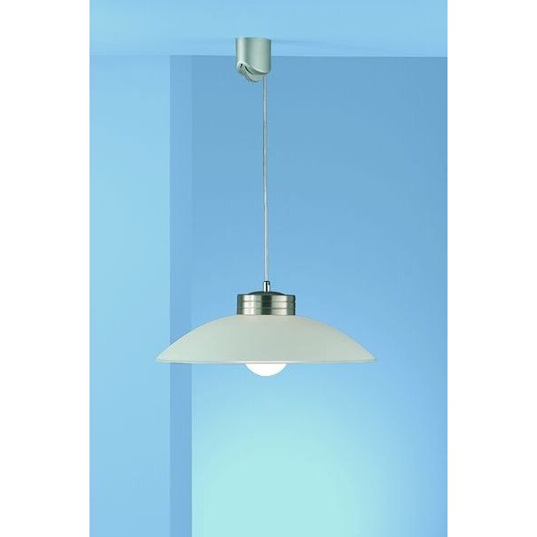 Böhmer Zugpendelleuchte LB22 nickel-matt Glas satiniert 1xE27