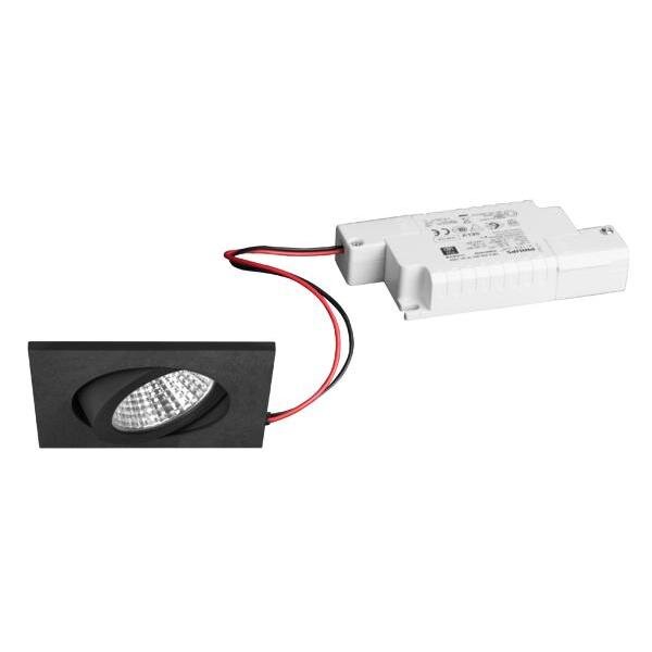 Brumberg LED-Deckeneinbaustrahler-Set LB22 BB05 strukturschwarz 6W 640lm 3000K IP20