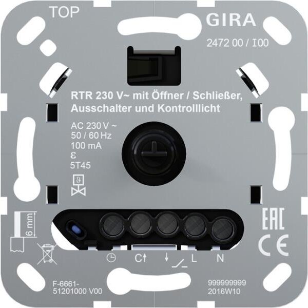 GIRA Einsatz 247200 RTR 230V Öff/Schließ Aus+Kontroll