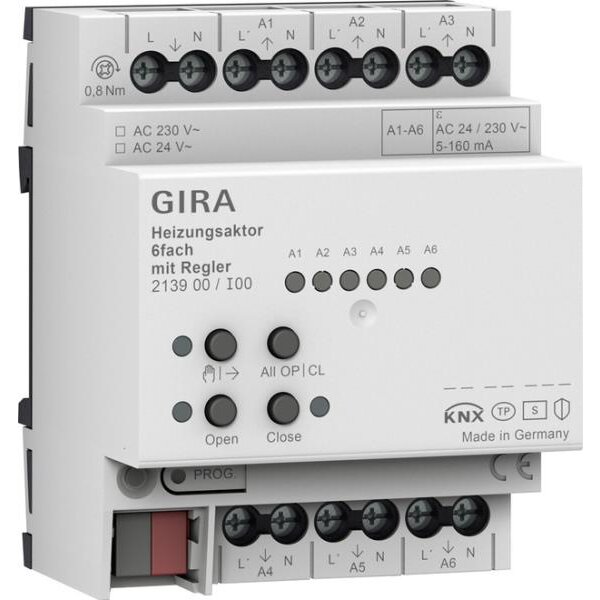 GIRA Regler 213900 Heizungsaktor 6f OneKNX REG