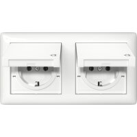 GIRA Steckdose SCHUKO 415803 KD+Set IP44+Rahmen 2f St 55 rws