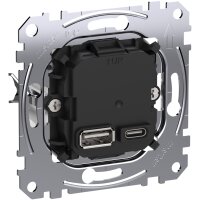 Merten USB Ladestation-Einsatz TYP A+C 45W