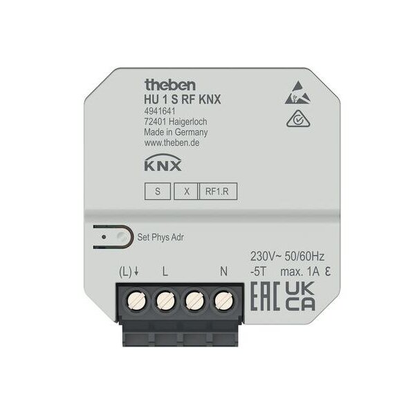 Theben UP-Heizungsaktor HU 1 S RF KNX