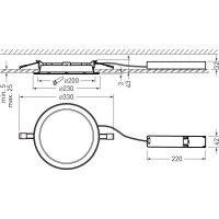 Trilux LED-Deckeneinbaustrahler 2325 G3 C05 OA LED...