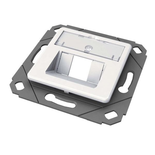 DNTZ Datenanschlussdose designf.fixLink 45Grad 1fach mit ZP