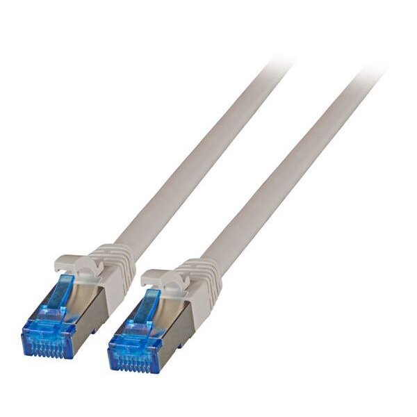 DNTE Patchkabel RJ45 S/FTP Cat.6A Cat.7 Rohkabel TPE superflex 2m grau