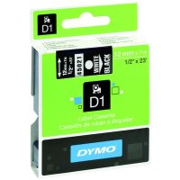 DYMO Schriftband 45021 12mm 7m weiss auf schwarz