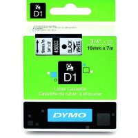 DYMO Schriftband 45803 19mm 7m schwarz auf weiss