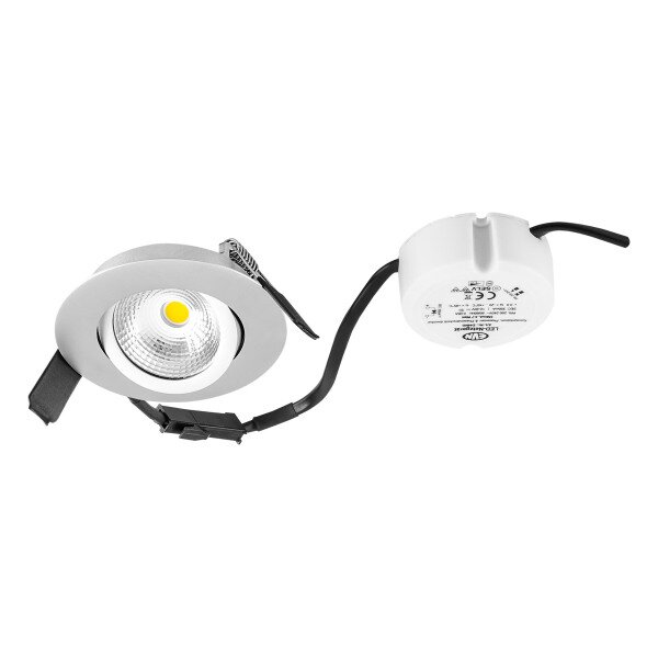 EVN LED-Einbaustrahler LB24 6W 3000K 683lm dim rund swb chrom matt