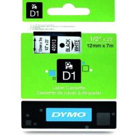 DYMO Schriftband 45013 12mm 7m schwarz auf weiss